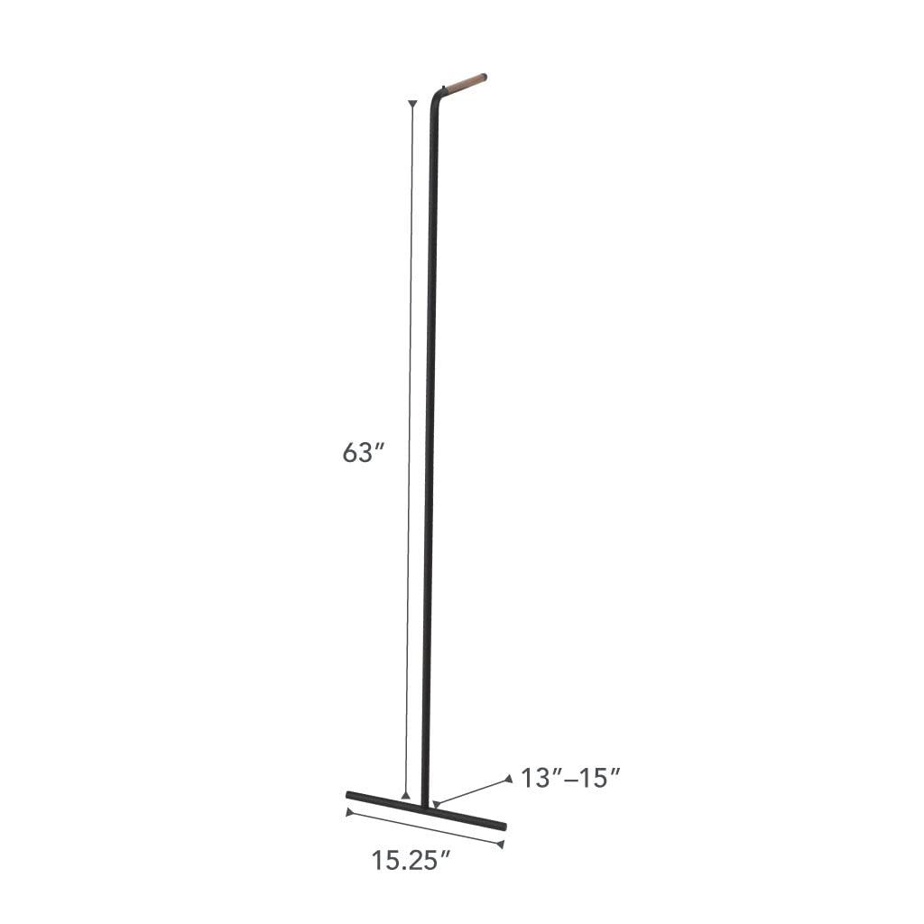 Yamazaki Home Leaning Slim Coat Hanger Clothes Rack, Space Saving Steel One Size Black