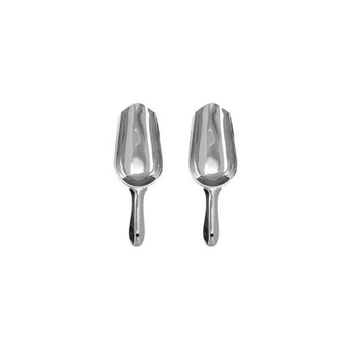 Update International Bs-9 Stainless Steel Bar Scoop, 6-Ounce, Set Of 4