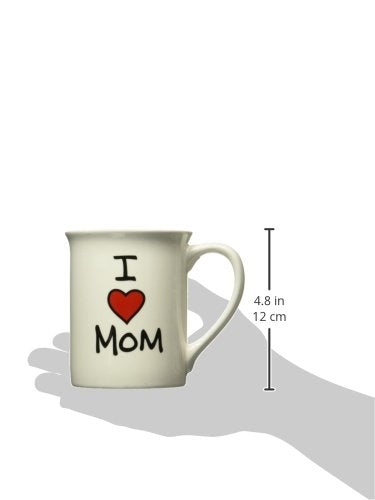 Enesco Our Name is Mud Stoneware Mug, 16 oz., Multicolor, "I Heart Mom", Model 4026593