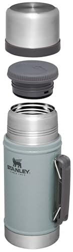 STANLEY Classic Legendary Food Jar 1.0 qt - Vacuum Insulated, Stainless Steel, Hammertone Silver, Wide Mouth, Model 10-11351-003