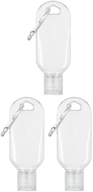 WLSuDHoncc 3Pcs Portable Hot Sauce Keychain Bottles - Mini Ketchup Containers for On-The-Go - Refillable Travel Size Hot Sauce K