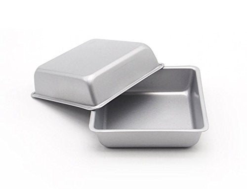 Astra Gourmet Flunyina 4 Inches Non-Stick Square Cake Pans Set Of 4 Carbon Steel Cake Molds For Home Daily Housewarming Wedding