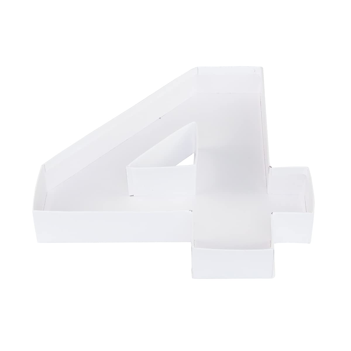 Wenpack 12'' Fillable Cardboard Number Shaped Gift Grazing Charcuterie Board Paper Container (4)