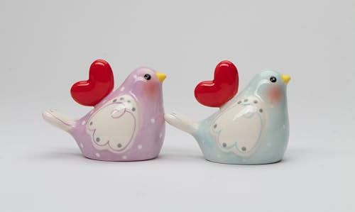 Cosmos Gifts 21053 Valentine'S Love Birds Salt And Pepper Shakers