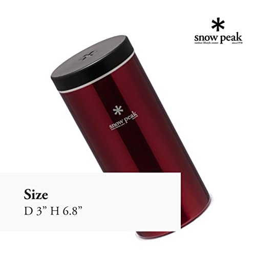 Snow Peaks Titanium Kanpai Bottle, Tw-070R-Wr, Premium Titanium, Made In Japan, Ultralight For Camping, Backpacking & Everyday U