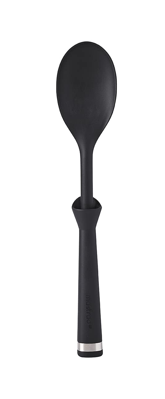 Mastrad Standing Spoon - 10'' Silicone Self Balancing Spoon Stands On Its Own - No Mess, No Spoon Rest
