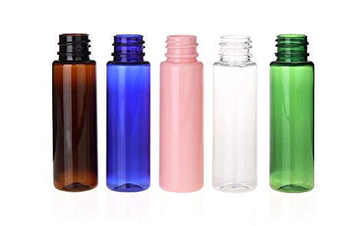 SYBL 6Pcs 30ml Plastic Lotion Pump Bottles, Brown, Refillable Travel Containers for Toiletries and Cosmetics