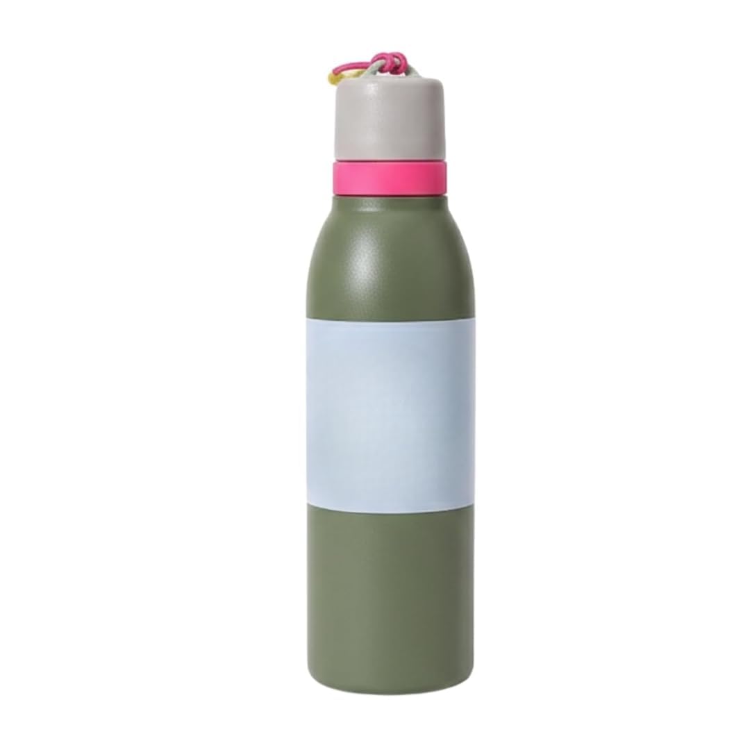 Batbird Sports Water Bottle 24Oz Leak Proof Stainless Steel Bottle With BuiltIn Straw Lid, Bpa Free Reusable Drinking Bottle Wi