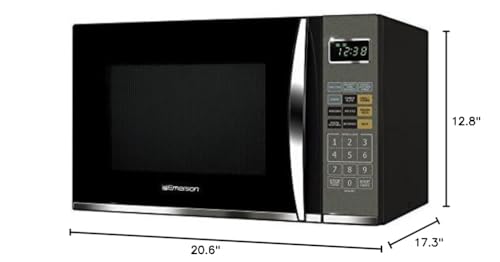 Emerson 12 Cu Ft 1100W Griller Microwave Oven With Touch Control, Stainless Steel, Mwg9115Sb