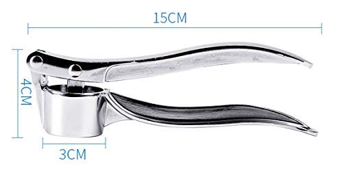Onwon Garlic Press Mashed Garlic Crusher Peeler Chopper Garlic Puree Maker Heavy Duty Stainless Zinc Alloy