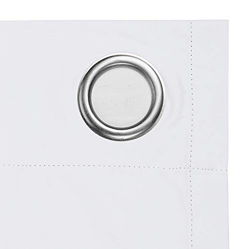 Bhoomi Impex Room Darkening Blackout Curtain Door-8 FEET, Thermal Insulated Eyelet Noise Reducing Blackout Curtains - White Soli