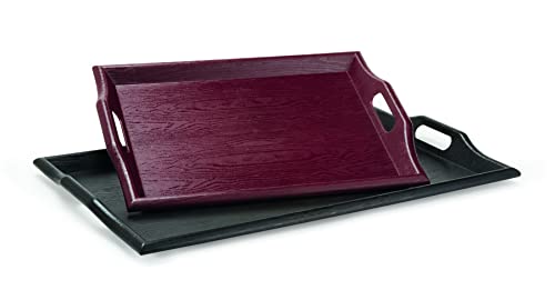 Get Rst-2517-1-Bk Coffee Table / Ottoman Tray With Handles, 25'' X 16'', Plastic, Black