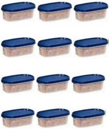 Signora Ware Modular Oval 500Ml Grocery Containers Set Of 12, Blue