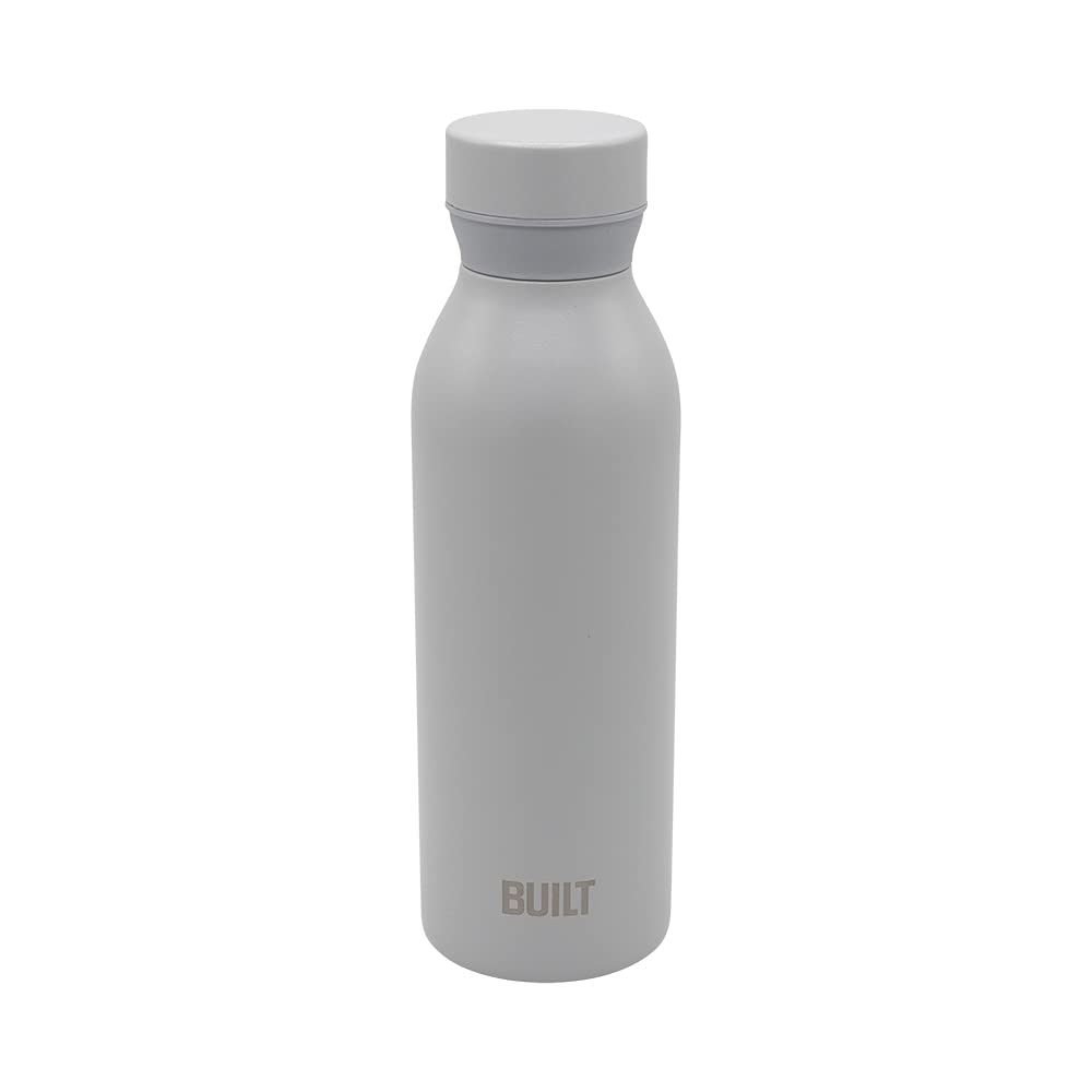 Built Cascade Water Bottle, 18 Ounces, Storm Gray