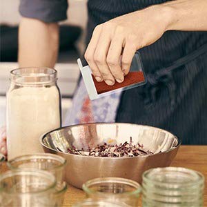 Spice Shaker Jars Seasoning Box-Plastic Spice Dispenser-Seasoning Condiment Storage Container With Tray For Salt Sugar - Barbecu