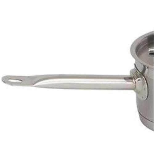 Royal Industries Saucepan W Lid 3.5Qt Saucepot Induction Cookware Stainless Steel Pot,Long Sturdy Handle 7.9''Diam 4.1''H Silver