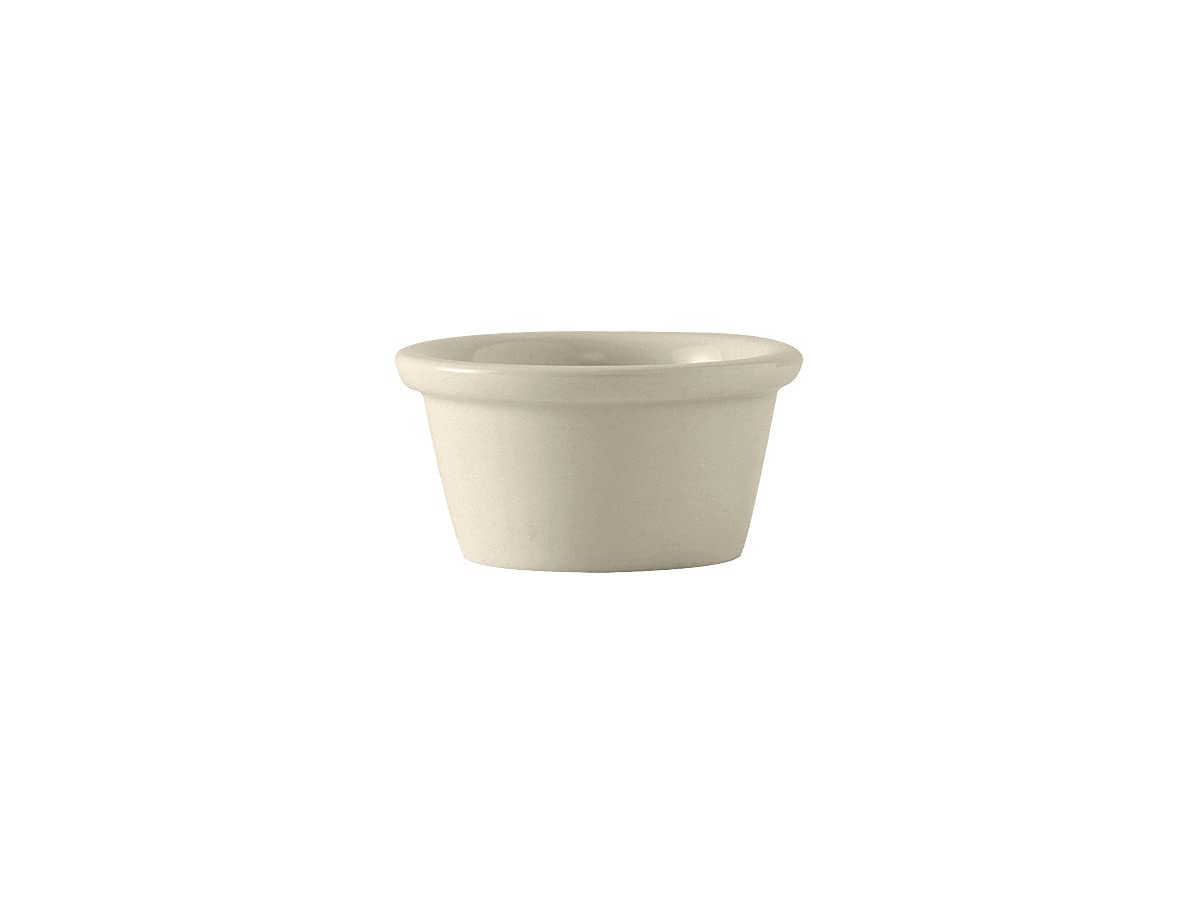 Tuxton China Bex-020B Ramekin, 2 Oz., 2-5/8'' Dia. X 1-1/2''H, Microwave & Dishwasher Safe, Oven Proof, Fully Vitrified, Lead-Fr