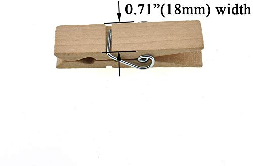 Hahiyo Wooden Clothes Pins Clothespins Extra Wide Do Not Fall Apart 2.83 Inches Length 28 Pack Sturdy Strong Springs No Rust No