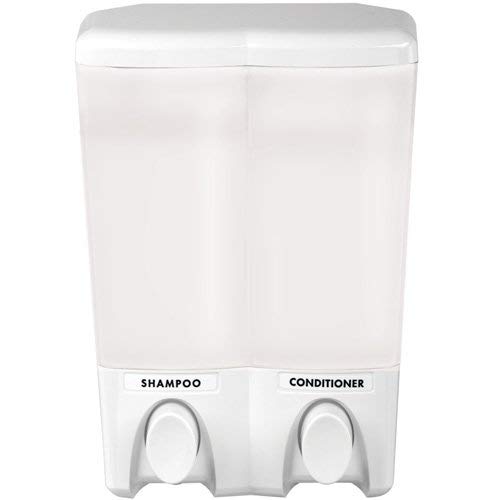 Better Living Products Clear Choice Shower Dispenser 2, Shampoo And Soap Dispenser, 2 X 14.2 Fl. Oz. White, 5.13'' X 3.5'' X 7.5