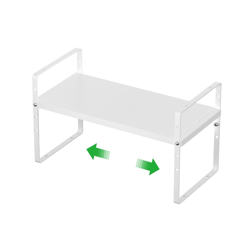 Wejipp Cabinet Organizer Shelf Expandable Counter Shelf Stackable Shelf Adjustable Storage Shelf Riser For Kitchen Pantry Counte