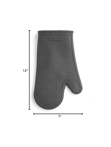 Harman Textured Silicone Oven Mitt 7'' X 12'' Black