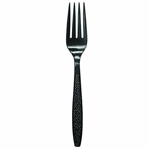 Berkley Square Extra Heavy Polystyrene Fork, Large, Black