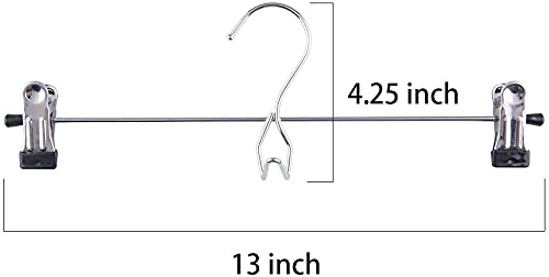 Tosnail 15 Pack Stackable Skirt Pants Clothes Hangers With Non-Slip Clips, Add-On Hangers, Cascading Hangers Space Saving Closet