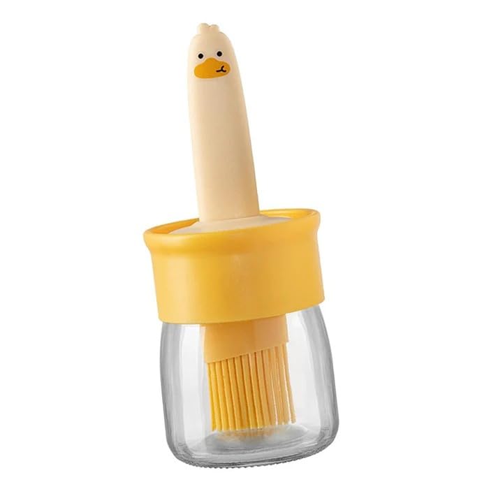 Felva Oil Measuring Dispenser Bottle With Silicone Pastry Basting Brush For Cooking Vinegar Sauce Bbq Grill Frying Baking Air Fr