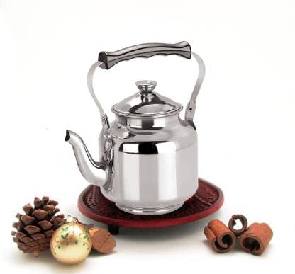 Sm DealerS Stainless Steel Tea Pot/Tea Kettle, Mirror Finish, 16 Cup (Silver)