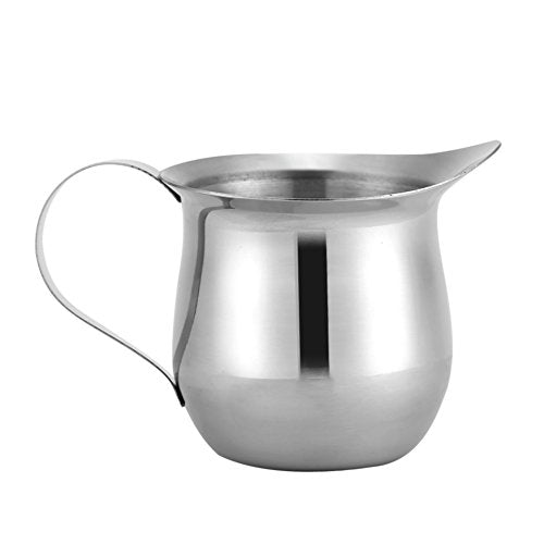 Milk Frothing Pitcher Cup 240Ml, Mirror Finish Stainless Steel Kitchen Cup, Wide Mouth With Pouring Spout