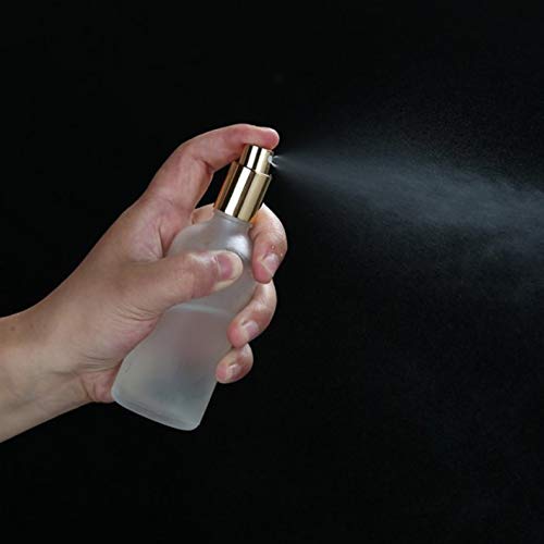 12 Pack 1 Oz Frosted Glass Spray Bottles With Fine Mist Sprayer & Golden Pump Cap,Empty Travel Size Perfume Atomizer Liquid Cont