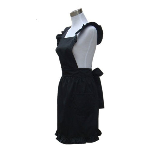 Hyzrz Lovely Retro Ladys Aprons For Women Girls Cake Kitchen Fashion Cooking Apron Chic With Pockets For Gift Chic 100% Cotton (