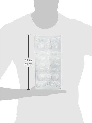 Ny Cake Sea Animals Polycarbonate Chocolate Mold, 1 1/2'' X 1/2'', Clear