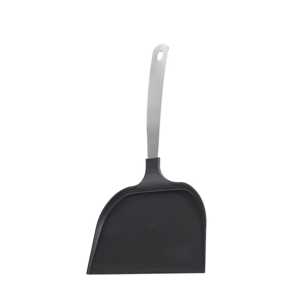 Hemoton Cooking Shovel Non Stick Frying Turner Steak Flipper Shovel Pancakes Shovel Fish Omelette Flipper For Home Kitchen Black
