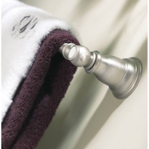 Moen Yb5408Bn Kingsley Traditional Double Post Pivoting Toilet Paper Holder, Brushed Nickel