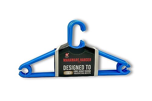 Mahaware Sturdy Polypropylene Hanger, Pack of 6, Blue l Cloth Hanger l Dress Hangers l Hanger for Clothes Hanging