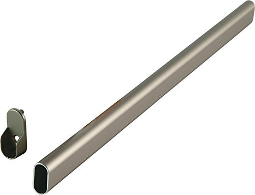 Phillco Oval Closet Rod Custom Cut To Size. Up To 94 Inches Long! Chrome, Satin Nickel, Or Dark Bronze. Includes End Caps. (49 -
