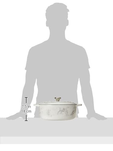 Le Creuset Enameled Cast Iron Signature Oval Dutch Oven, 6.75 Qt., Marble