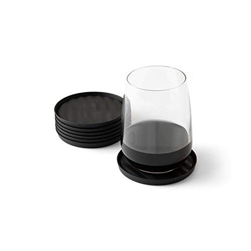 Rabbit Coaster Set, Set Of 8, Black