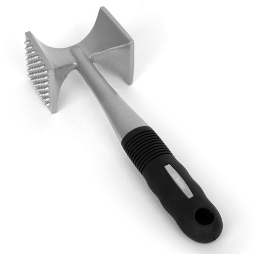 Meat Tenderizer Mallet - Heavy Duty Aluminum Meat Mallet Pounder - 2-Sided Meat Hammer Tenderizer For Softening And Flattening.