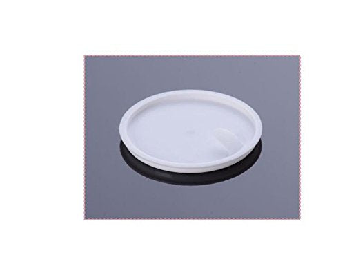 6Pcs Plastic Amber Makeup Round Jars Pot With White Inner Liners And Black Lids Cosmetic Packing Vial Bottles Storage Holder Con