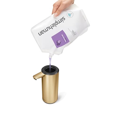 Simplehuman 9 Oz. Touch-Free Automatic Rechargeable Sensor Pump, Brass Stainless Steel, 2024 Model