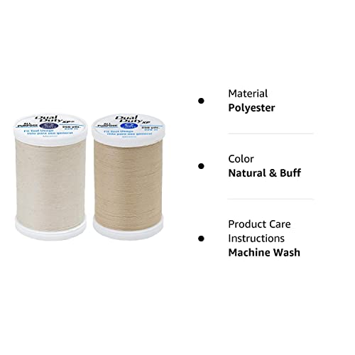 Coats Natural  Buff Bundle - Dual Duty Xp General Purpose Thread 250 Yards Each
