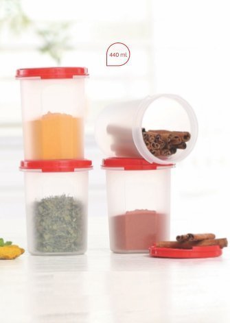 Tupperware Plastic Mm Round 2, 440 Ml, Set Of 4