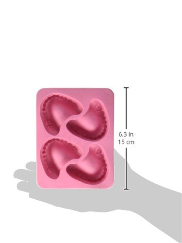 Fairly Odd Novelties FON-10014 Smile Teeth Denture Shaped ICE Tray Mold Perfect Gag or White Elephant Gift for Dentists or Seniors makes 4 Cubes One Size Pink