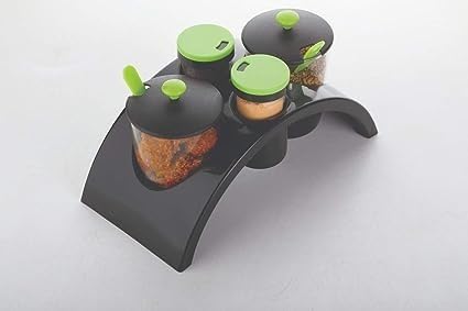 Pahaluxe Achar Spice Rack Kitchenware Smart Plastic Spice And Pickle Jar Container Set Masala Rack Revolving Spice Rack Set Mult