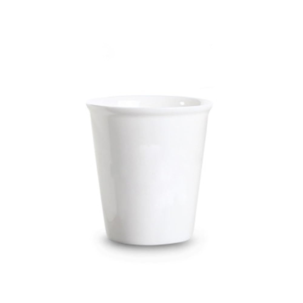 RabyLeo Paper Cup Design Ceramic Mug EcoFriendly Reusable Cup, Minimalist Home & Office Use. (White & 280 ml)