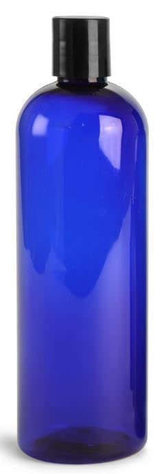 Mountainleaf 3 Pack 16 Oz Plastic Empty Bottles With Black Press Disc Caps For Shampoo, Lotion, Hand Sanitizer, Dish Soap Etc.,