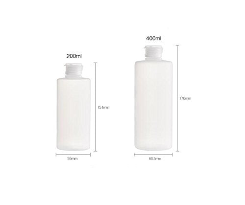 2Pcs Transparent Refillable Empty Plastic Cosmetic Squeezable Vial Bottles Jar Pot With Flip Cap Toner Lotion Shower Gel Shampoo