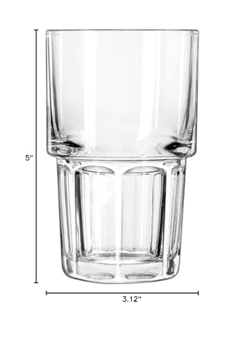 Libbey 15654 Gibraltar Stackable Beverage, 12 Oz, 5'' Height, 3.125'' Width, 5'' Length, L, Clear (Pack Of 36)